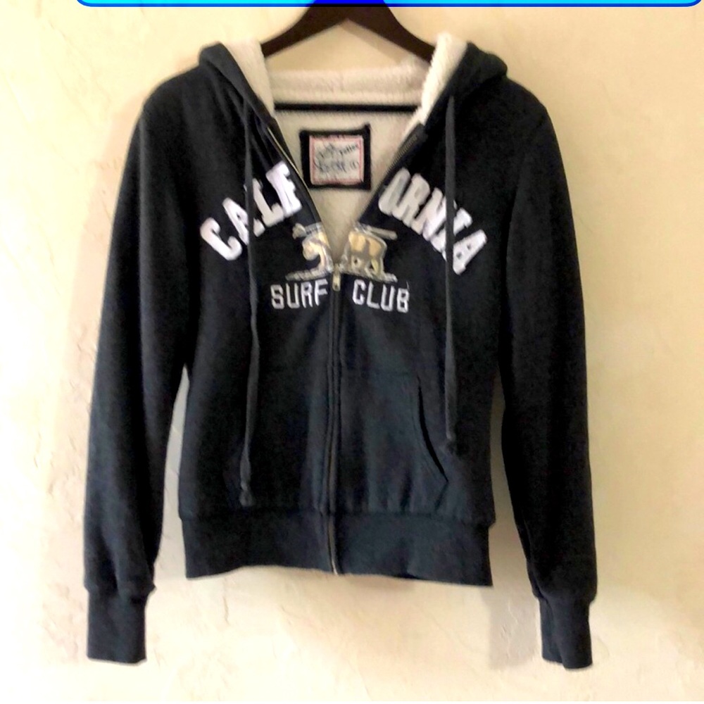 REFLEX CALIFORNIA Hoodie/Jacket, Fleece-Lined. Super Soft & Warm! Small, EUC